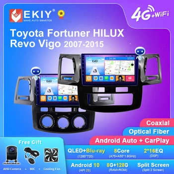 EKIY T7 Android-Auto Radio Voor Toyota Fortuner HILUX Revo Vigo 2007-2015 Stereo Auto Multimedia Video Speler 2din DSP Carplay GPS