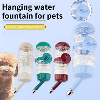 Honden Drinker Plastic 500ml Fles Water Dispenser-Lader Hangen Huisdier Puppy-Lader De Bal Type Hangende het Drinken van de Fles
