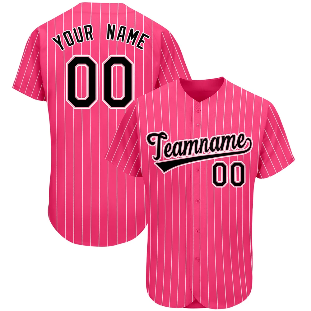 Aanpasbare Honkbal Jersey Team Shirt Print-Team Persoonlijke Naam Aantal Streep Baseball T-shirt voor Mannen/Vrouwen/Kinderen