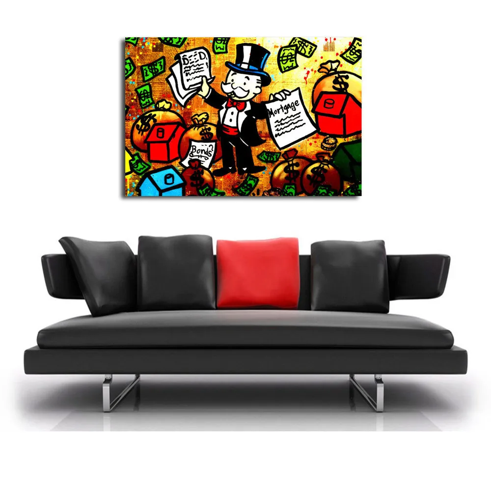 Alec Monopolys Kunst Graffiti De Wereld Is Van Jou , Schilderij, Canvas Art Moderne Decoratieve Muur Foto ' S Home Decor