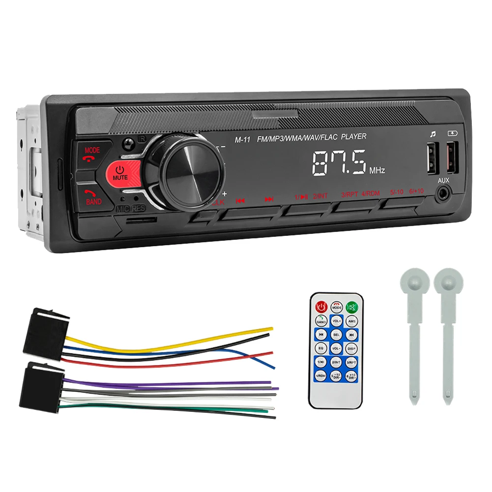 Bluetooth MP3-Speler Snel Opladen van USB FM-Zender MP3/WMA/WAV/FLAC autoradio Audio-AUX-Audio-Ingang voor het Entertainment voor in de Auto