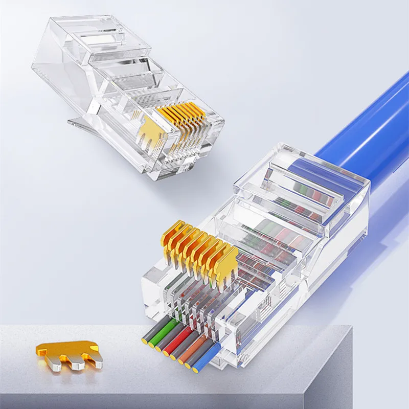 CAT5e Aansluiting Modulaire Ethernet-Kabel Uiteinden RJ45 Ethernet-Kabel Crimp Connector UTP netwerkaansluiting RJ-45 PC-Hardware, Kabel-Adapter