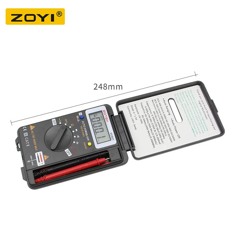 Digitale Multimeter ZOYI VC921 3 3/4 Persoonlijke Mini Digitale Multimeter Handheld Pocket capaciteit weerstand frequentie tester
