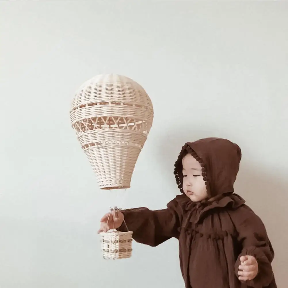 Duurzaam Beige Geweven, met de Hand geweven Rotan Luchtballon voor Office Handgemaakte Hete Lucht Ballon met Hete Lucht Ballon