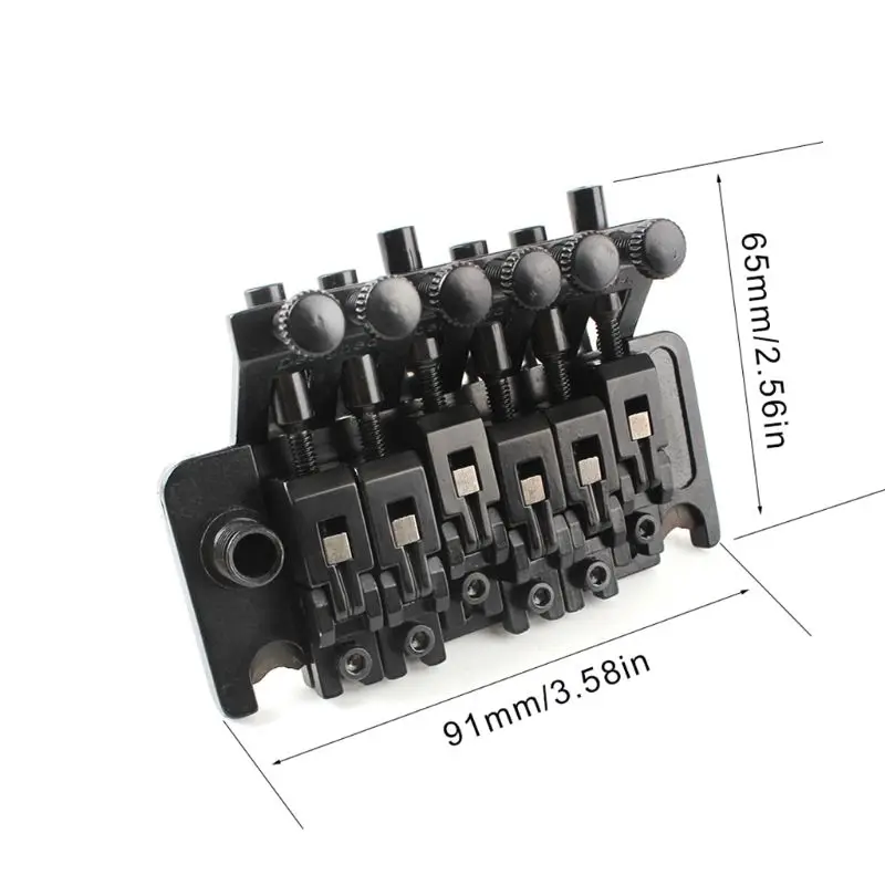 Floyd Rose Double Locking Tremolo Systeem Brug voor Elektrische Gitaar Onderdelen Zwart