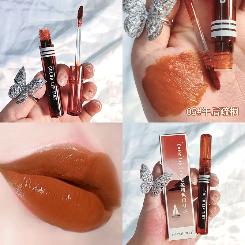 Full Color Make-Up Lip Tint Spiegel Lippenstift Duurzame Waterproof Lip Gloss Blusher Koreaanse Stijl Sexy Rode Lip Moisturizer Cosmetica