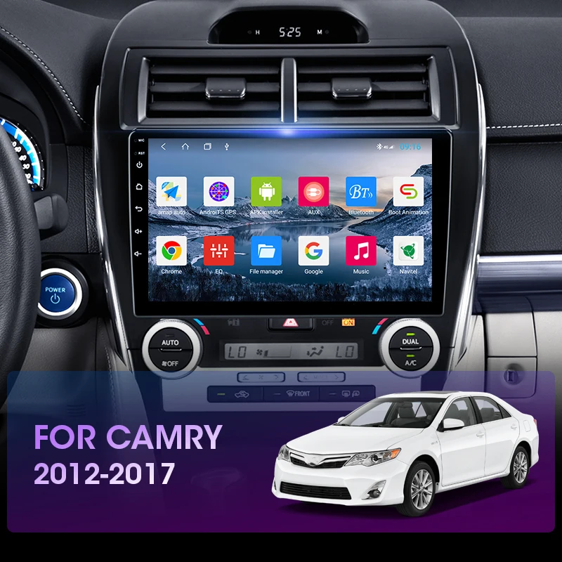 JMCQ 2 Din Android 11 Auto Radio voor Toyota Camry 7 XV 50 55 2012-2017 autoradio Multimedia Video Speler Navigatie GPS Carplay