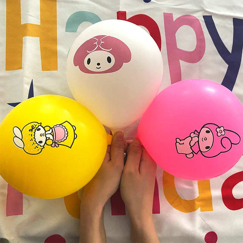 Kawaii Sanrio Mijn Melodie Anime Figuur Opblaasbare Ballon Aluminumfilm Versieren Kamer Festival Scènes De Partij Kind Verjaardagscadeau