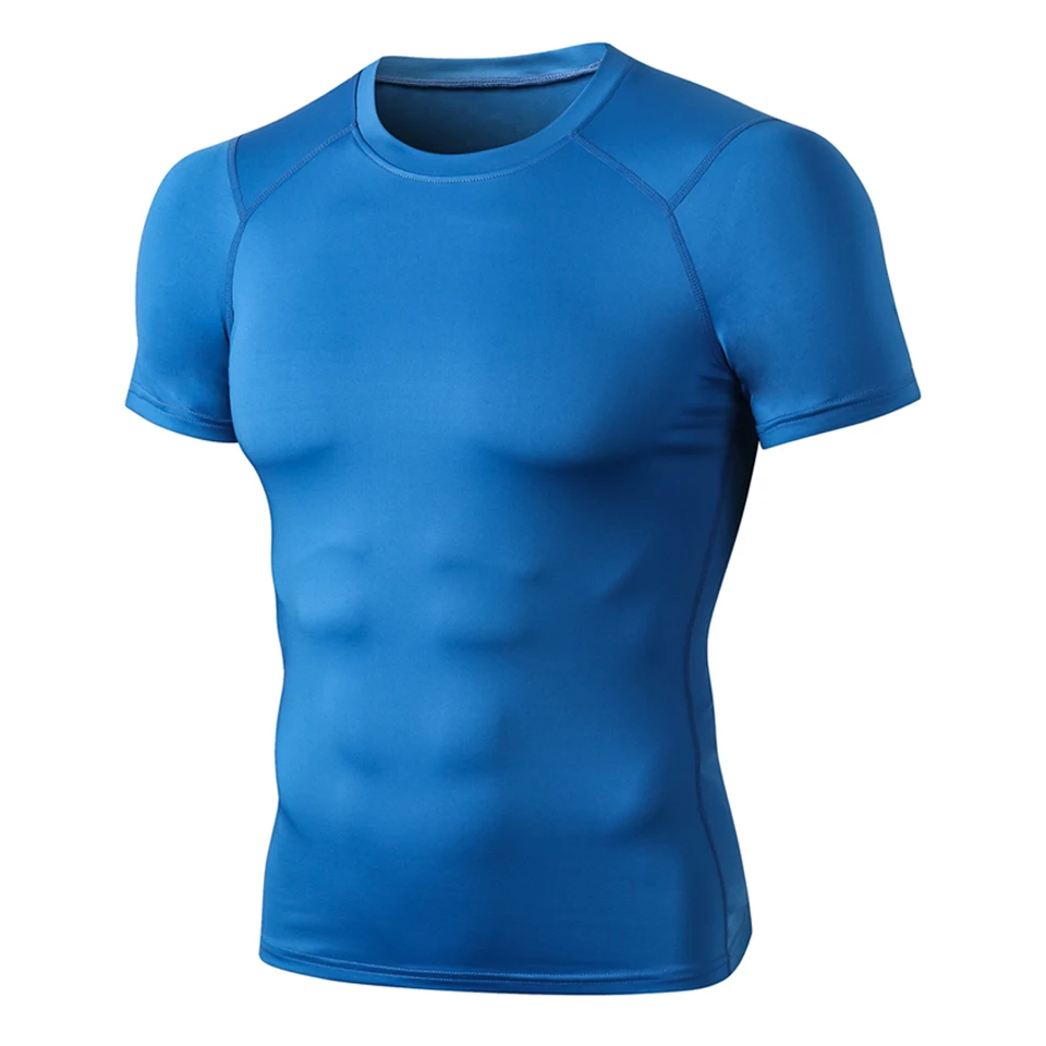 Nieuwe Mannen t-shirt Compressie Shirt Training Tops Voor Mannen Snel Droge Kleren lopen T Shirts Mannen Fitnessruimte Bodybuilding Sport Top Fitness