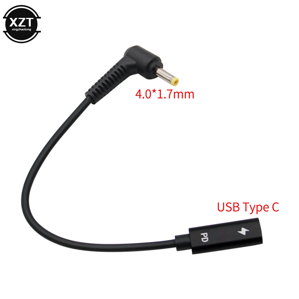 USB 3.1 Type C USB-C Vrouwelijke Laptop Charger Adapter 3A Converter USB Type-C-4,0*1,7 mm DC Plug voor Lenovo Asus, BenQ